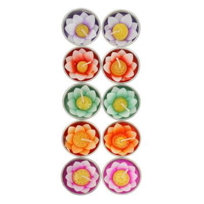 Pack of 10 scented lotus flower t-lights
