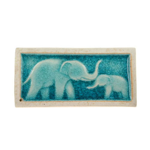 Incense holder elephant with baby