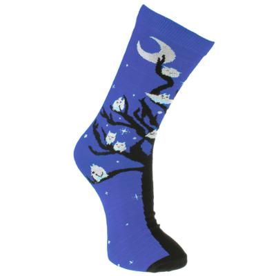 Bamboo Socks Owls Blue Shoe Size UK 7-11 Mens Fair Trade Eco