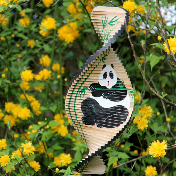 Wind spinner, wood, panda 40cm