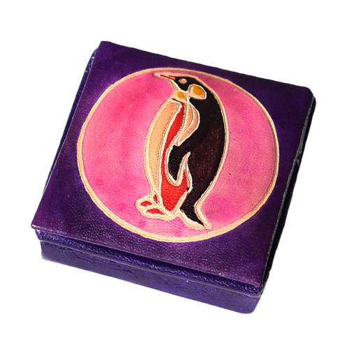 Leather coin purse penguin