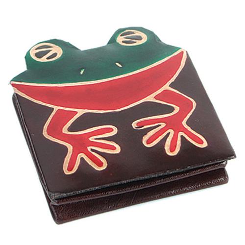 Leather coin purse frog