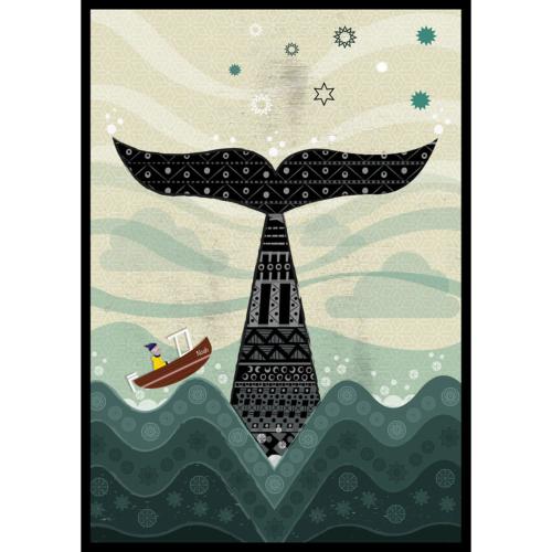 Greetings card "Diving Whale" 12x17cm