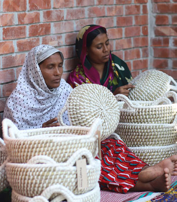 Baskets made from kaisa grass