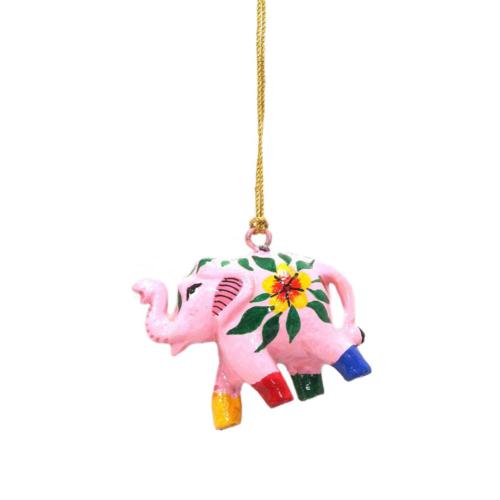 Hanging Christmas Decoration, Wooden Elephant