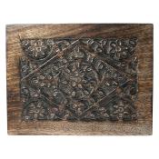 Box for aromatherapy oils 12 compartments handcarved mango wood, oil not included