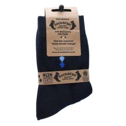 Socks Recycled Cotton / Polyester Blue With Diamonds Shoe Size UK 3-7 Womens