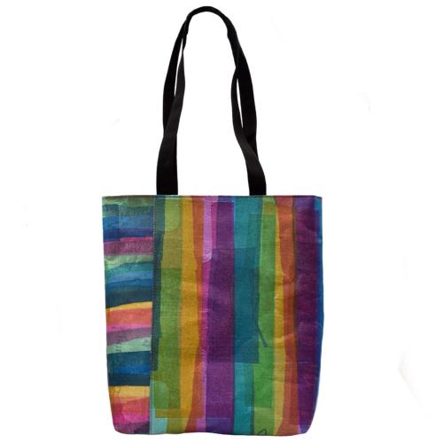 Bag recycled plastic, rainbow colours
