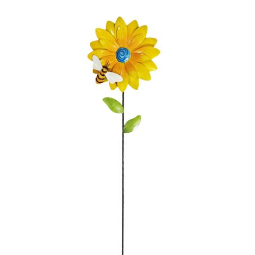 Garden Stake Sunflower with Bee Metal 15x2x63cm