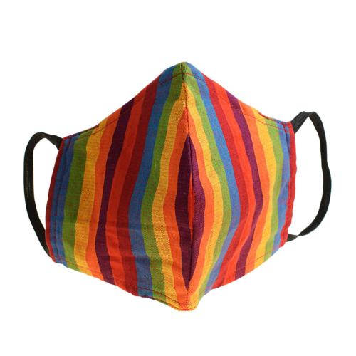 Face covering PeoplesMask, rainbow colours, large 23x17cm