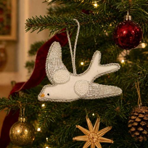 Hanging Decoration Embroidered Flying Dove