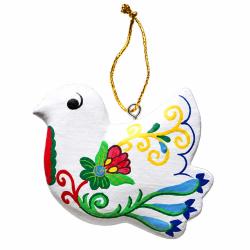 Handmade Floral Dove Christmas Decoration