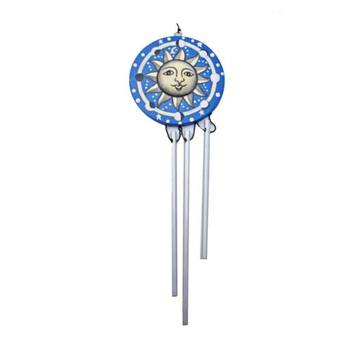 Chime Hanging With Sun, Metal and Albesia Wood