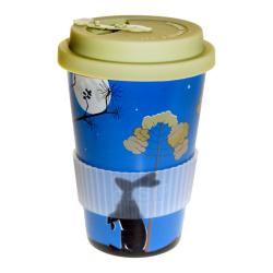 Reusable Tea/Coffee Travel Cup/Mug Eco Biodegradable Rice Husk Hare & Moon