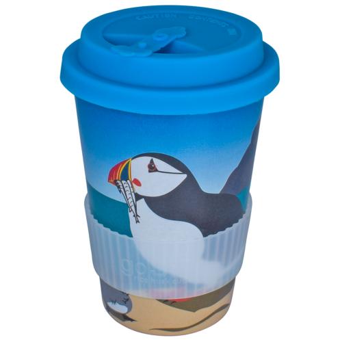 Reusable Tea/Coffee Travel Cup/Mug Eco Biodegradable Rice Husk Puffins