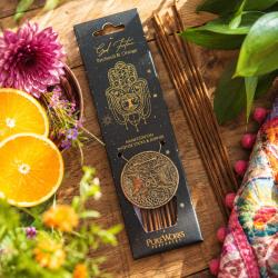 Incense Sticks and Burner Esoteric Good Fortune, Patchouli and Orange