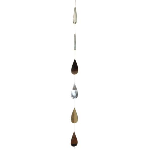 Hanging Mobile, Recycled Glass, 6cm Teardrops, 110cm length