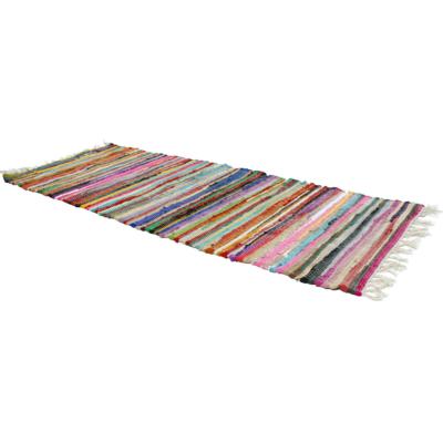 Recycled rag rug/runner handmade eco multicolored 150x55cm