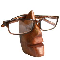 Spectacle glasses stand/holder, luxurious sheesham wood 10cm ht