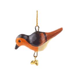 Hanging Bird Decoration Robin, Recycled Plastic
