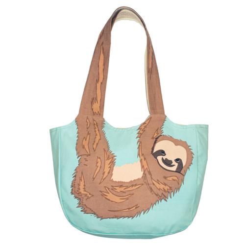 Shoulder bag, cotton, sloth