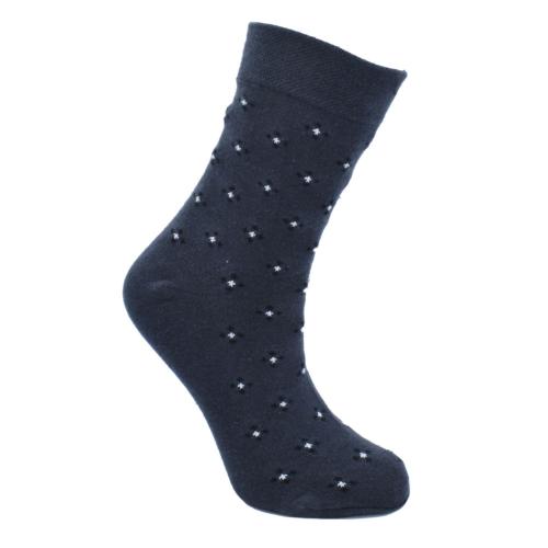 Socks Recycled Cotton / Polyester Dark Grey With Stars Shoe Size UK 3-7 Womens