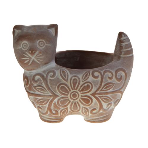 Terracotta planter cat 15x11.5x10cm