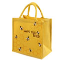 Jute shopping bag yellow Save Our Bees