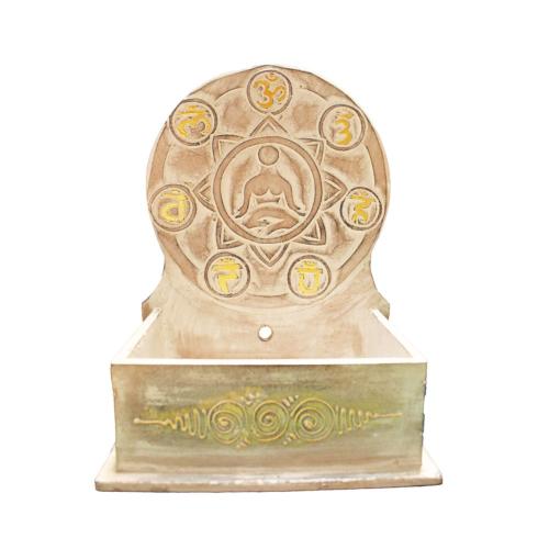 Open Box Buddha Wood 20 X 13 X 26cm