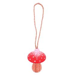 Handcrafted Red Woodland Toadstool Hanging Decoration