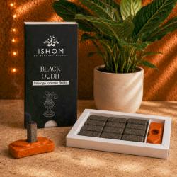 ISHOM Black Oudh Smudge Incense Bricks