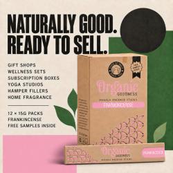 Organic goodness incense, frankincense scented, box of 12