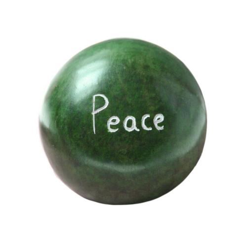 Palewa sentiment pebble, green - Peace