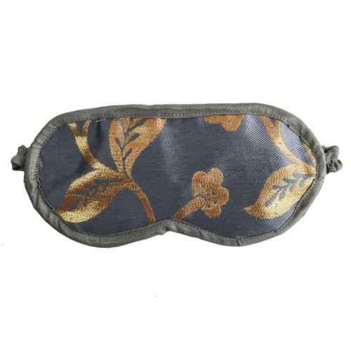 Grey eye mask with recycled brocade fabric 23 x 11.5 cm 