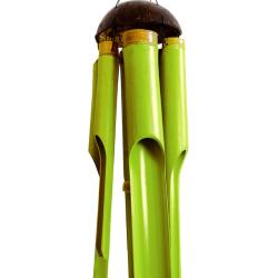 Bamboo windchime with coconut top lime green 48/110cm