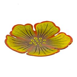 Coconut incense holder painted flower, assorted designs