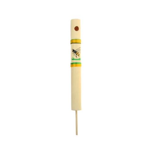 Bamboo whistle, bee design, 15.5cm