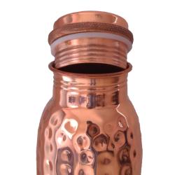 Copper water bottle, hammered, 900ml