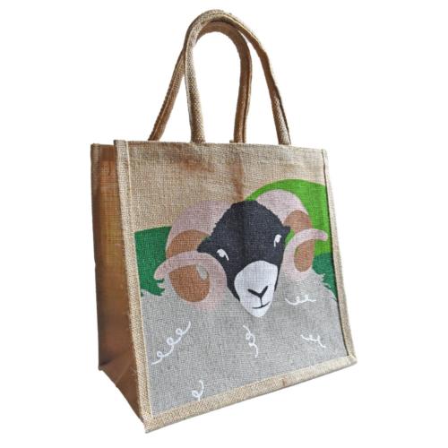 Jute shopping bag, Sheep 30x30cm