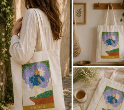 Tote Bag Recycled Cotton The Fool 36 x 40cm