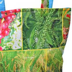 Shoulder bag/Shopper made from recycled fertiliser Bags, 41 x 41cm