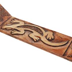 Incense holder gecko eco-friendly mango wood 27x4.5x5.5cm