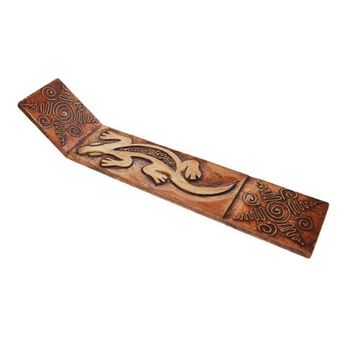 Incense holder gecko eco-friendly mango wood 27x4.5x5.5cm