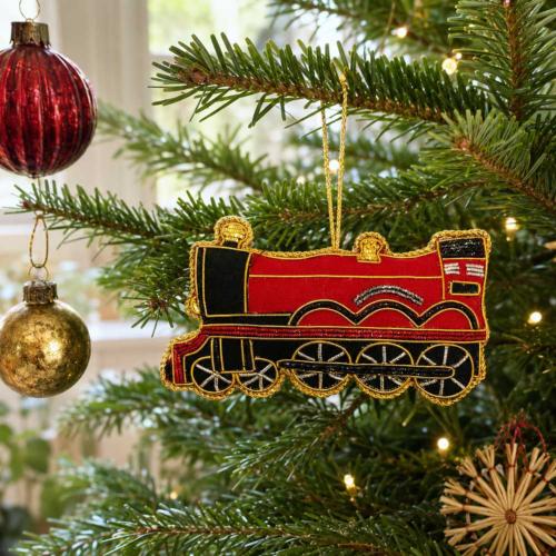 Hanging Decoration Embroidered Steam Train