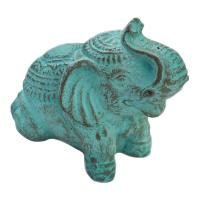 Elephant, sandstone, turquoise 13cm