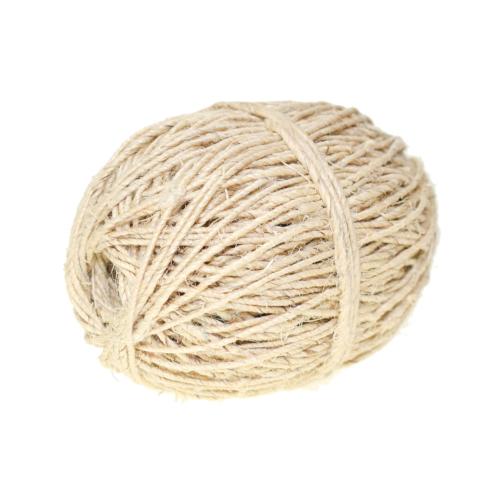 Single ball of garden or craft natural hemp twine natural colour length 50m