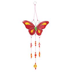 Suncatcher butterfly with beads assorted colours