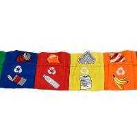 Children's cloth roll up pouch, learn about recycling
