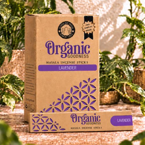 Organic goodness incense, lavender scented, box of 12
