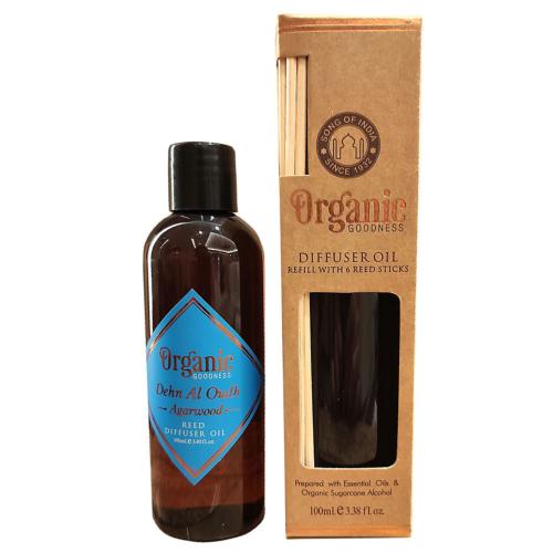 Diffuser oil refill, Organic Goodness, Dehn Al Oudh Agarwood, 100ml